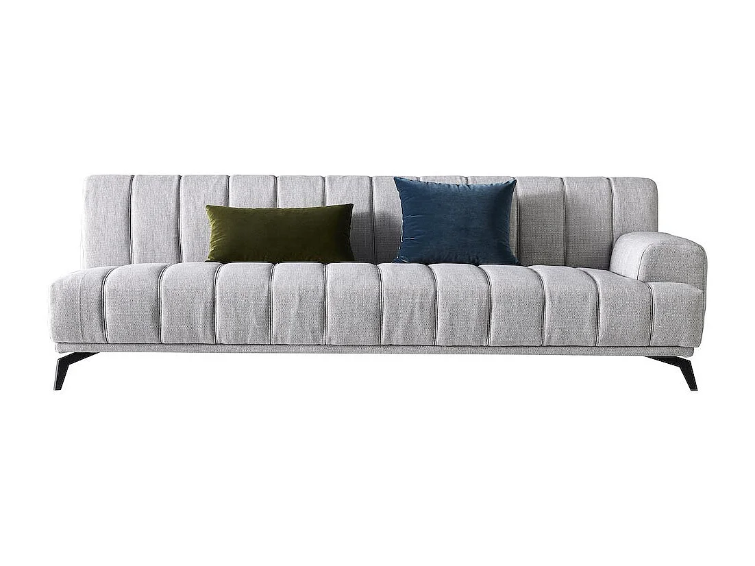 Canapé d'angle gauche en tissu gris - CAIRO - Angle Gauche