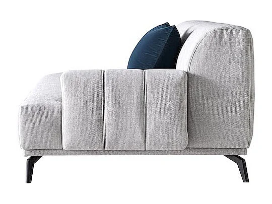 Canapé d'angle gauche en tissu gris - CAIRO - Angle Gauche