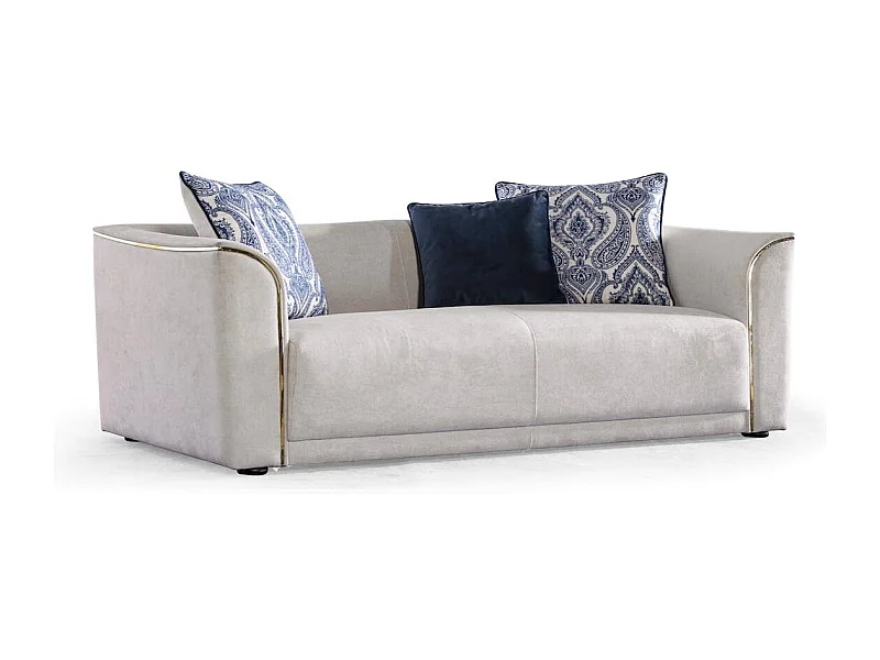 Canapé 3 places en velours GABRIEL - Beige