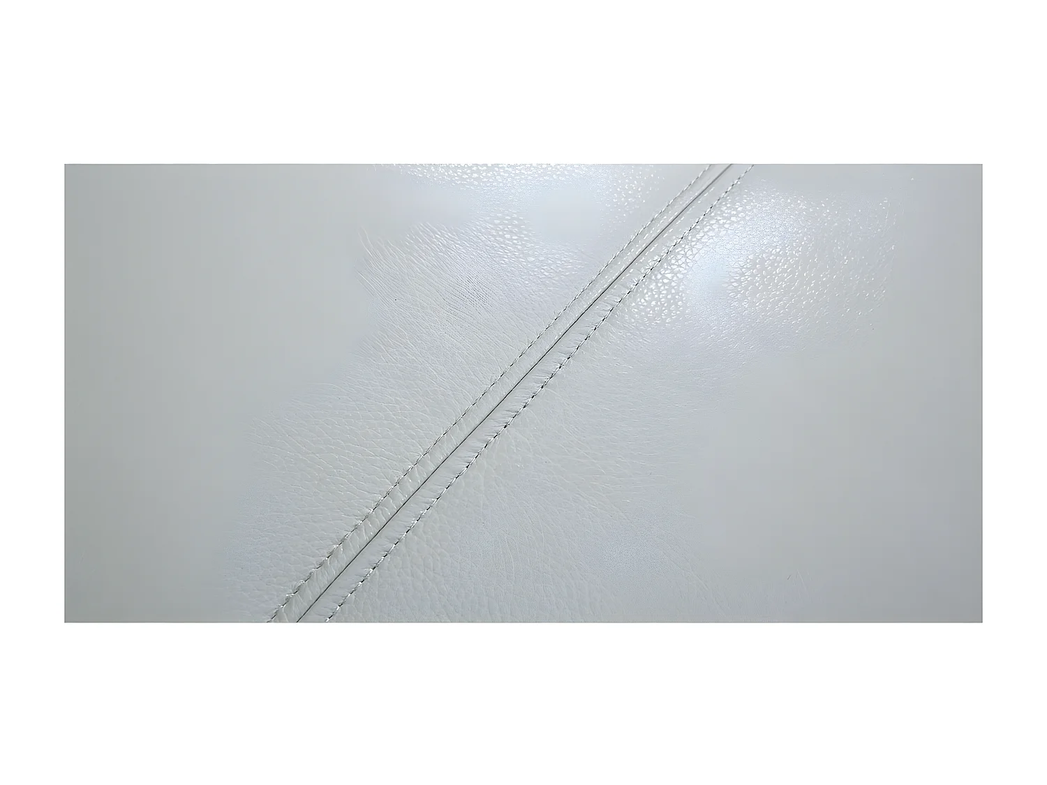 Canapé d'angle en cuir PALMA Gris perle - Angle Gauche