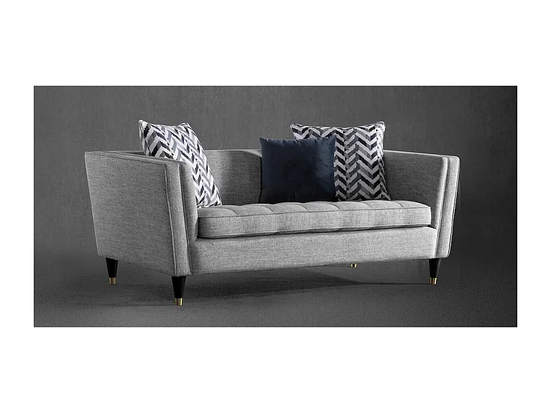 Canapé 2 places en tissu GRIGIO - Gris clair