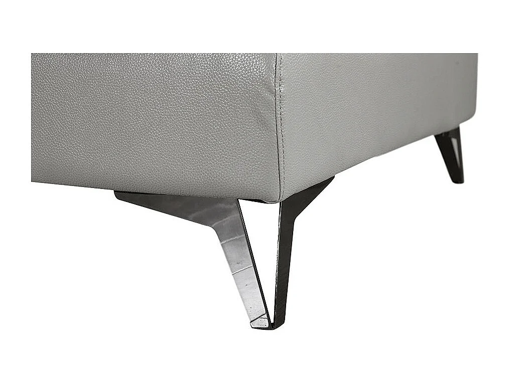 Canapé 2 places Cuir  avec dossier avance-recul IRIS Gris - Angle Droit