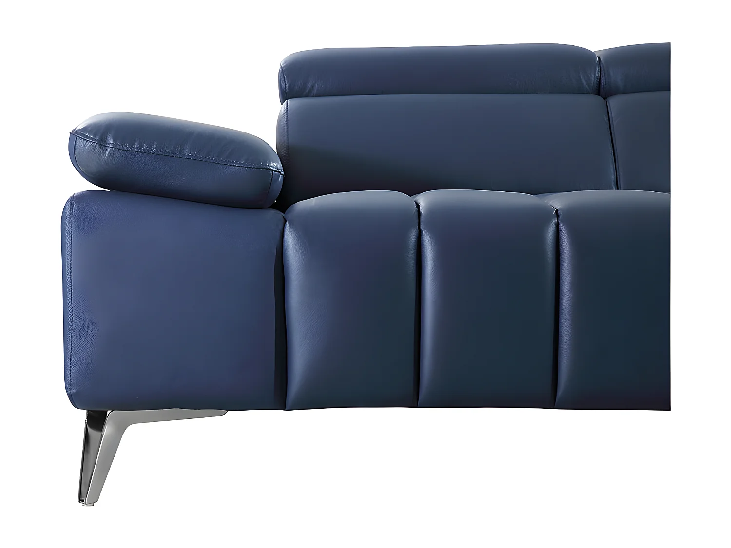 Fauteuil cuir Design LYAM Bleu