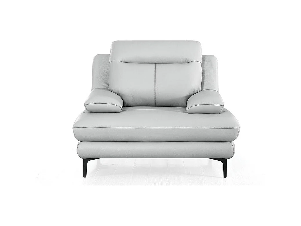 Fauteuil cuir Design avec dossier avance-recul LYA Gris perle