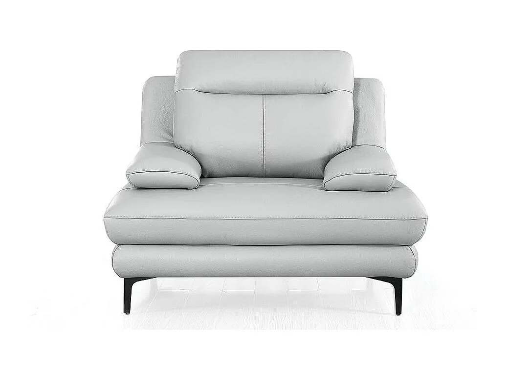 Fauteuil cuir Design avec dossier avance-recul LYA Gris perle