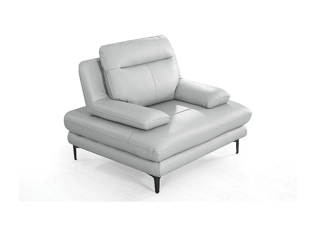 Fauteuil cuir Design avec dossier avance-recul LYA Gris perle