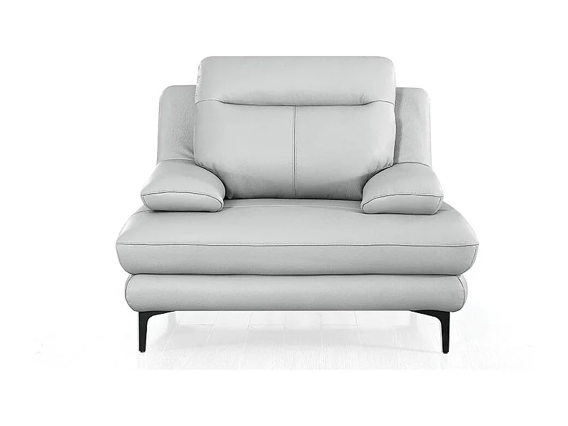 Fauteuil cuir Design avec dossier avance-recul LYA Gris perle