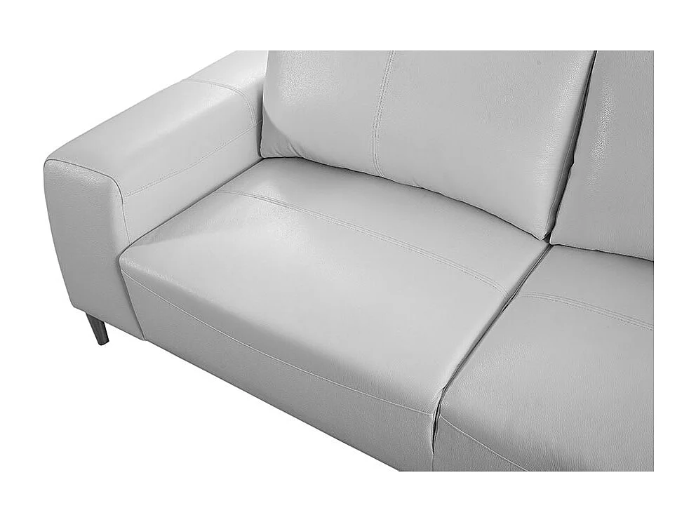 Canapé 3 places en cuir avec dossier avance-recul  LOOLAK Blanc