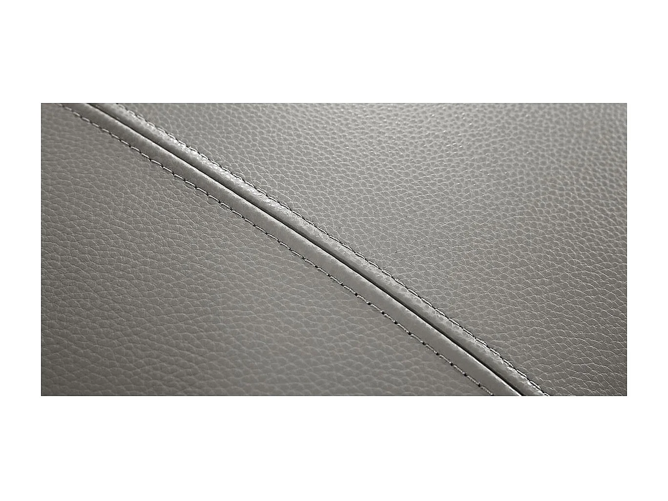 Canapé d'angle en cuir RAPHAEL Gris - Angle Droit