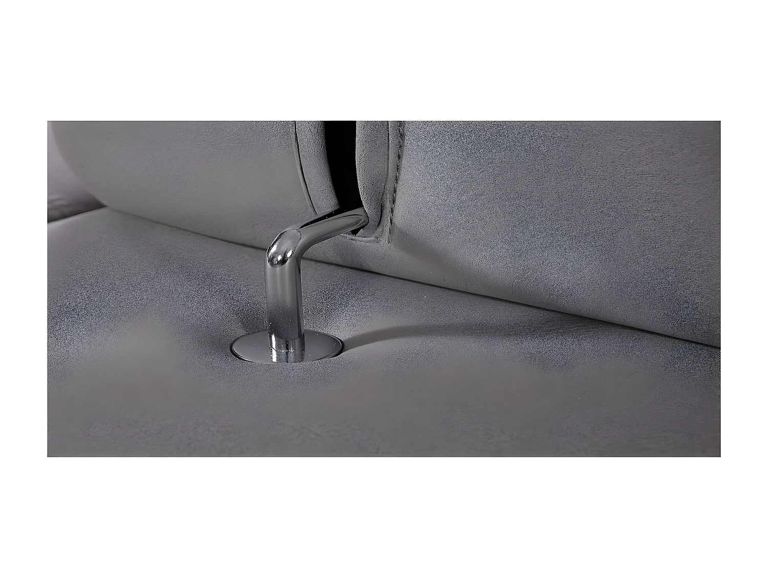 Canapé d'angle en tissu gauche TIANA - Gris - Angle Gauche