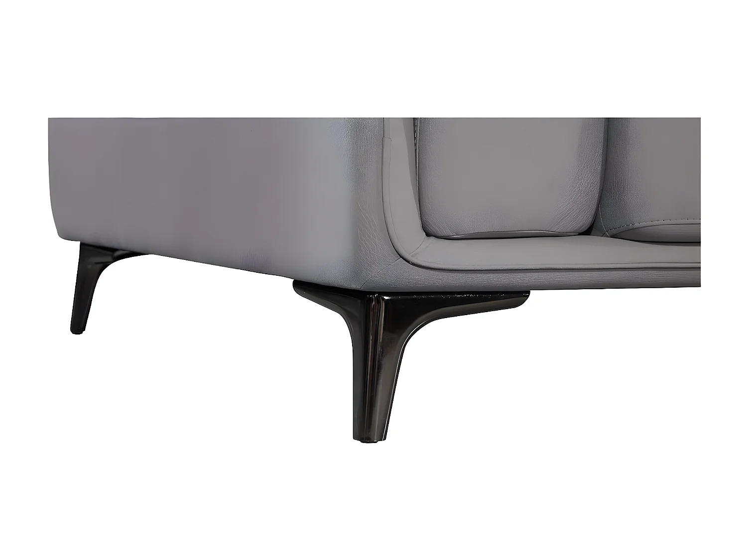 Canapé d'angle en tissu gauche TIANA - Gris - Angle Gauche