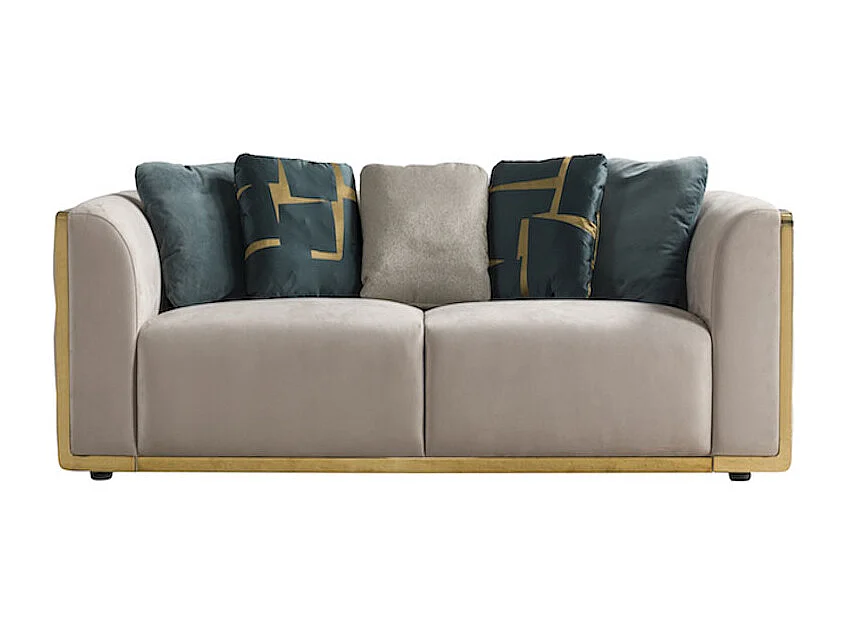 Canapé 2 places en velours JENNY - Beige