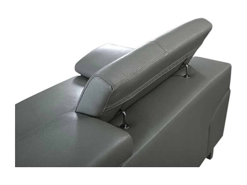 Canapé 3 places Cuir KARE Gris - Angle Droit