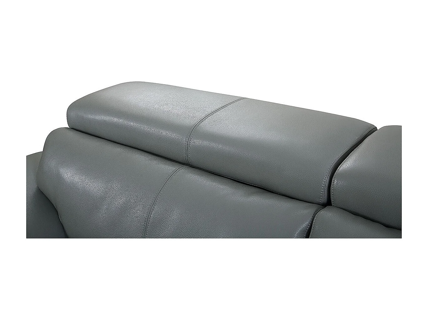 Canapé 3 places Cuir KARE Gris - Angle Droit