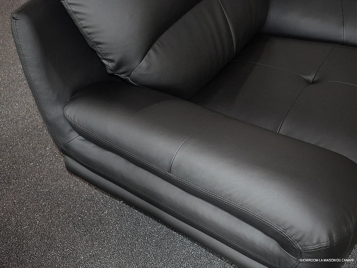 Fauteuil en cuir BARCELONA Marron