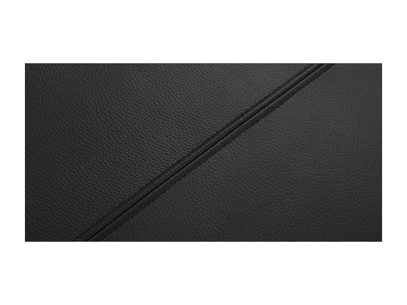 Canapé d'angle en cuir LUKA Noir - Angle Gauche