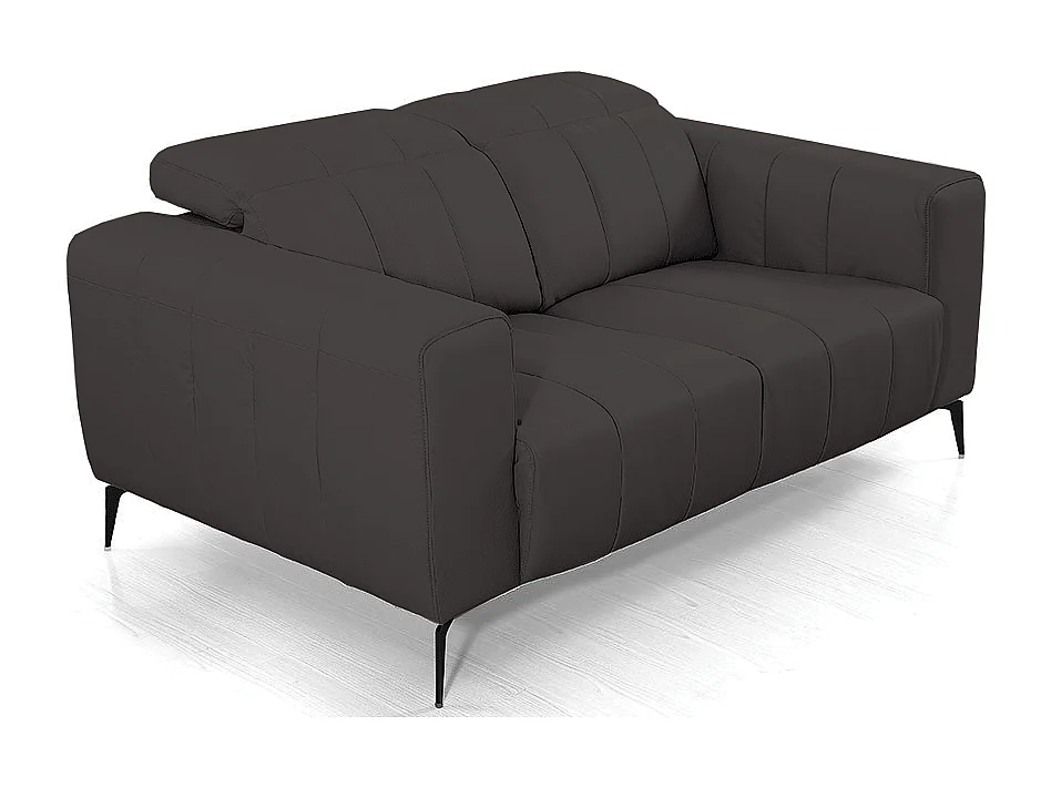 Canapé 2 places Cuir KIKO Noir