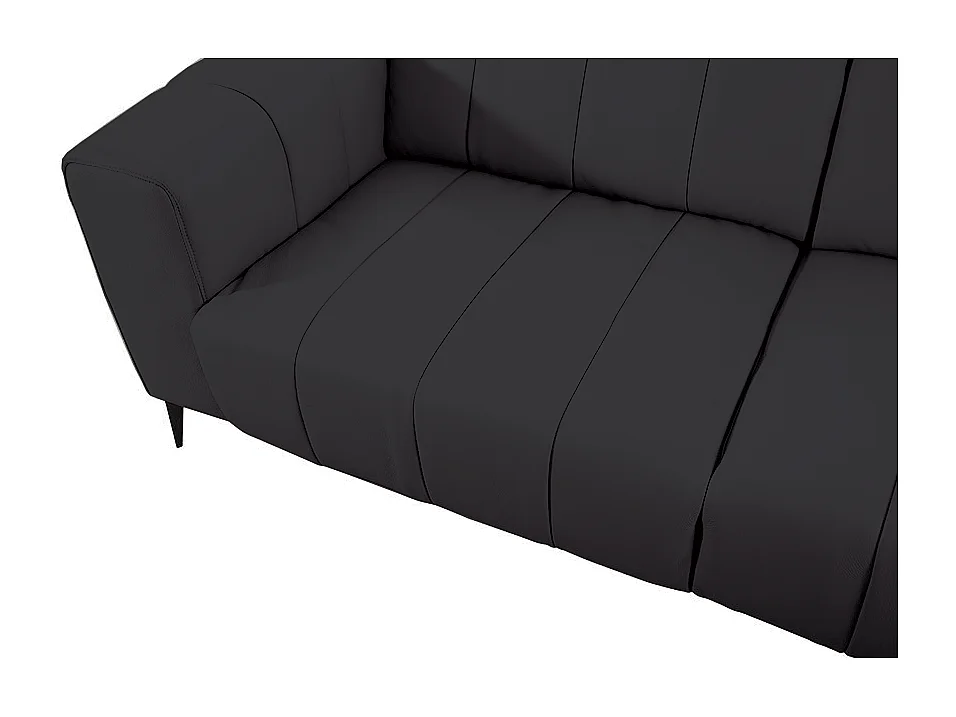 Canapé 2 places Cuir KIKO Noir
