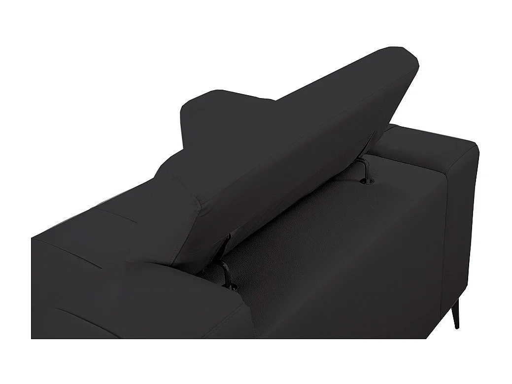 Canapé 2 places Cuir KIKO Noir