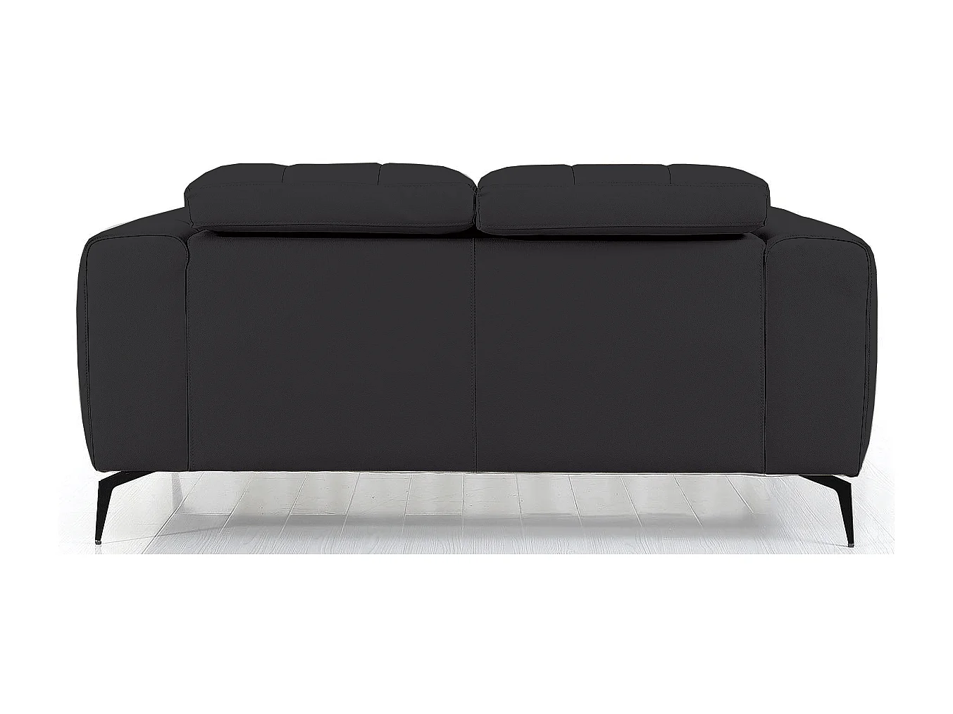 Canapé 2 places Cuir KIKO Noir