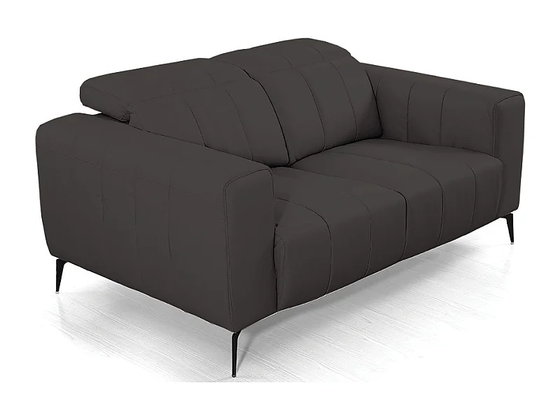 Canapé 2 places Cuir KIKO Noir