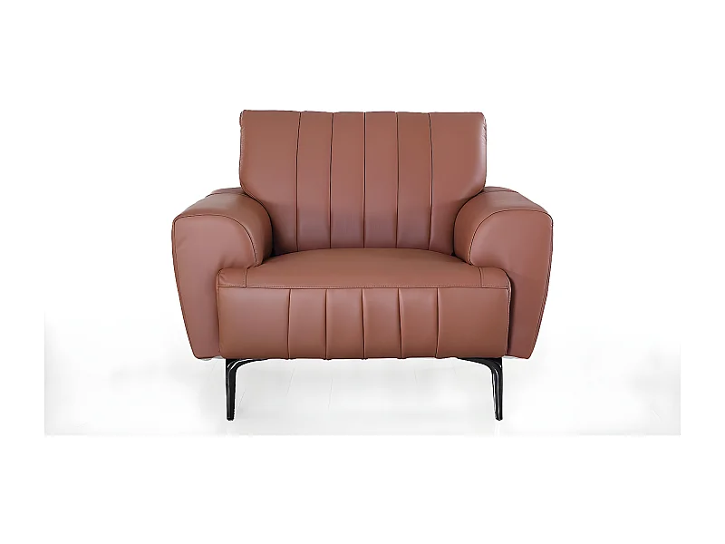 Fauteuil cuir Design ROMY Cognac