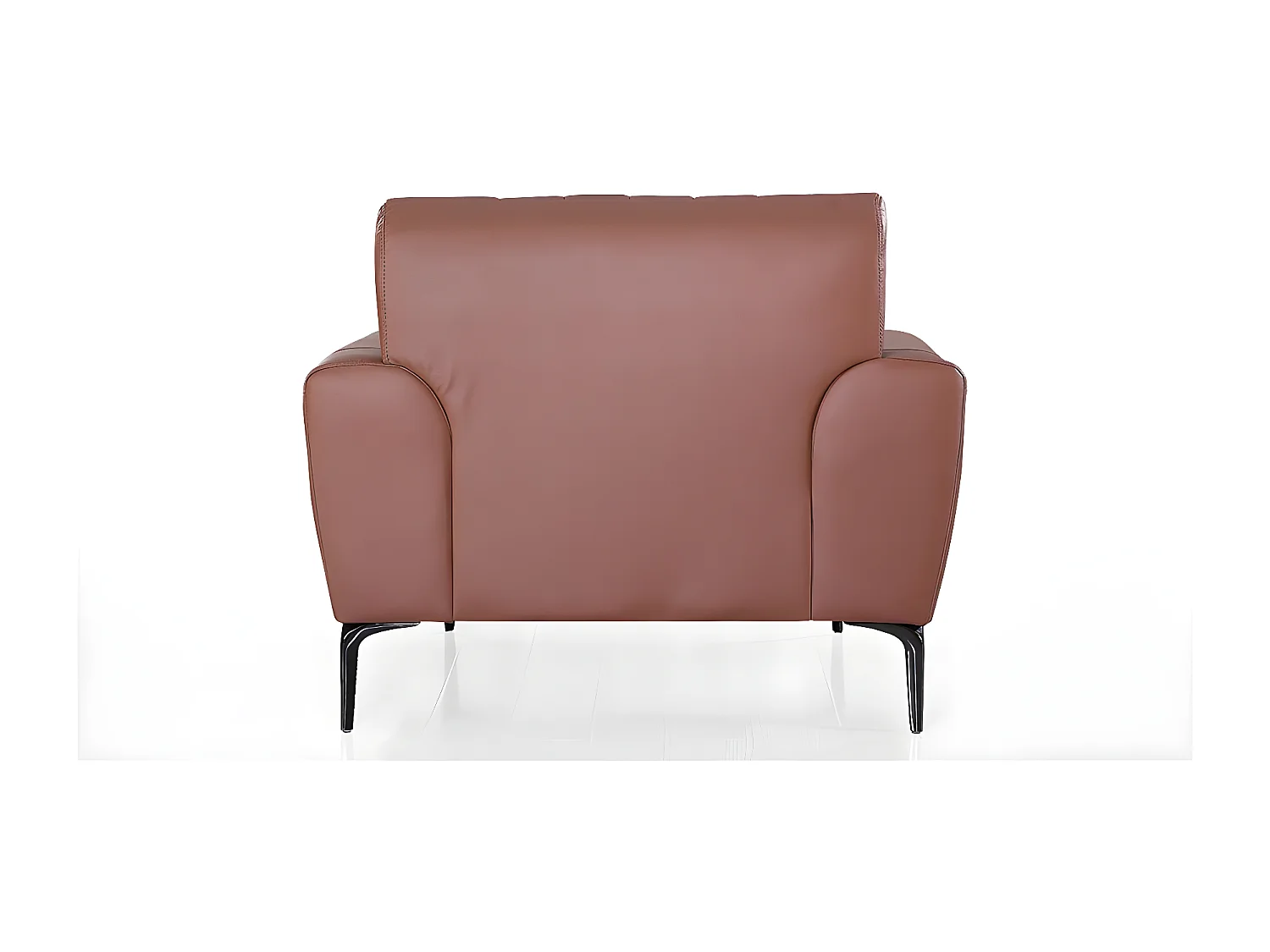 Fauteuil cuir Design ROMY Cognac