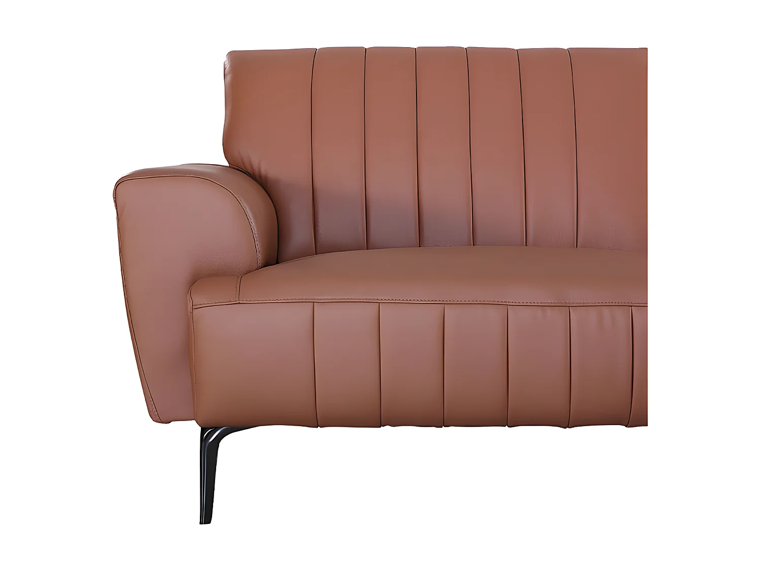 Fauteuil cuir Design ROMY Cognac
