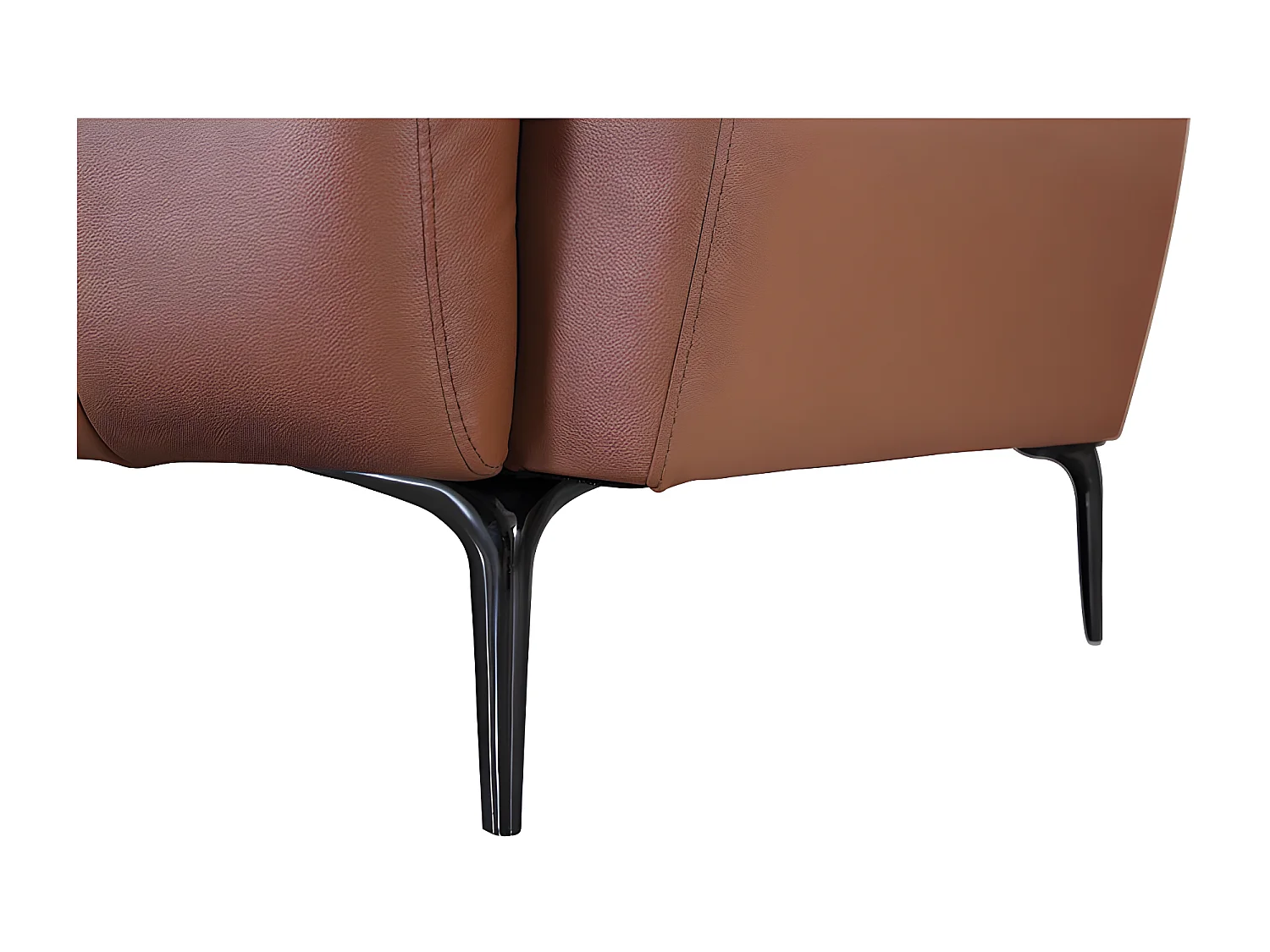 Fauteuil cuir Design ROMY Cognac