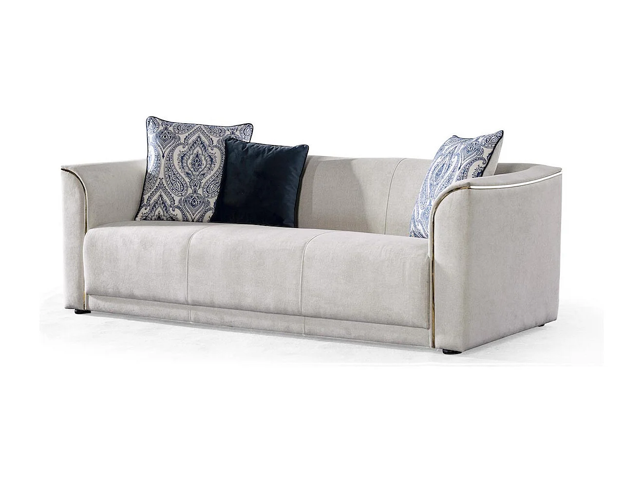 Canapé 2 places en velours GABRIEL - Beige