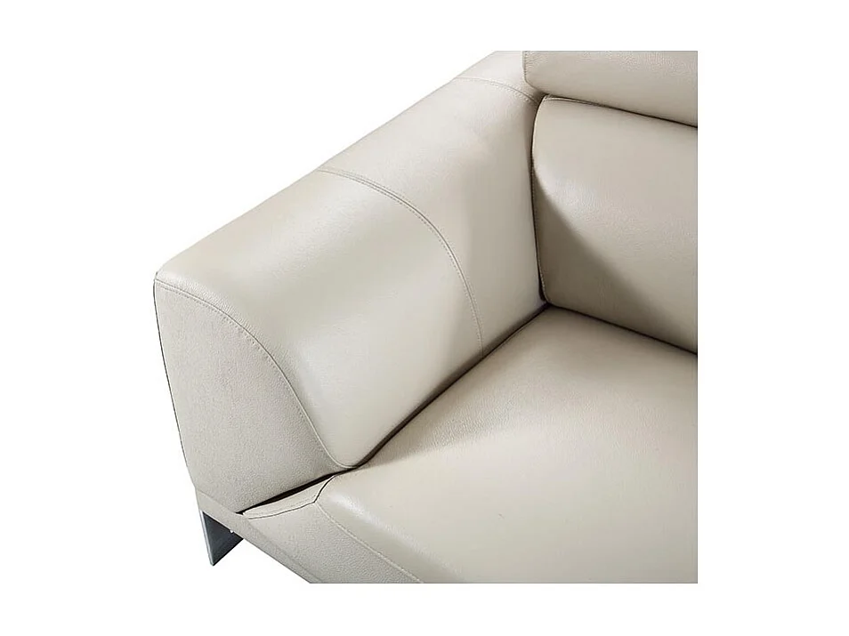 Canapé 2 places Cuir HAVANA Beige - Angle Droit