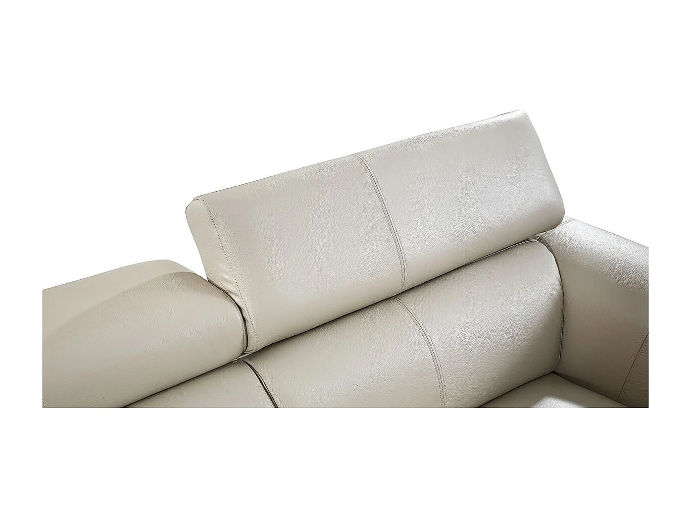 Canapé 2 places Cuir HAVANA Beige - Angle Droit