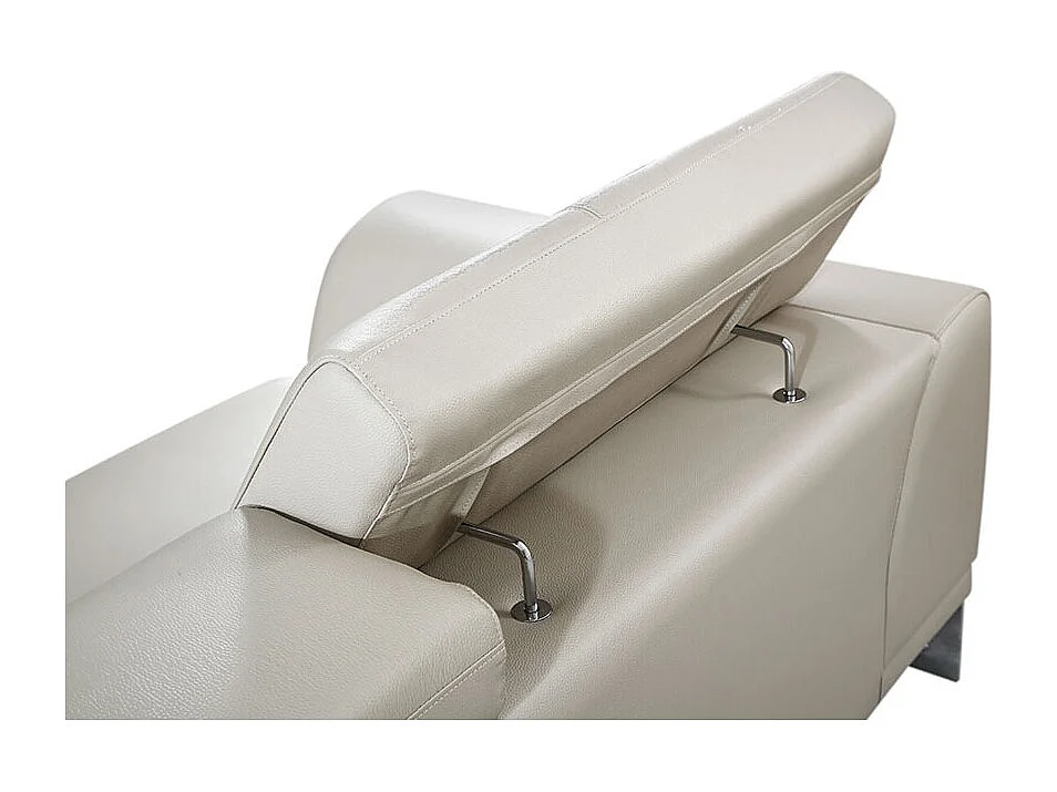 Canapé 2 places Cuir HAVANA Beige - Angle Droit