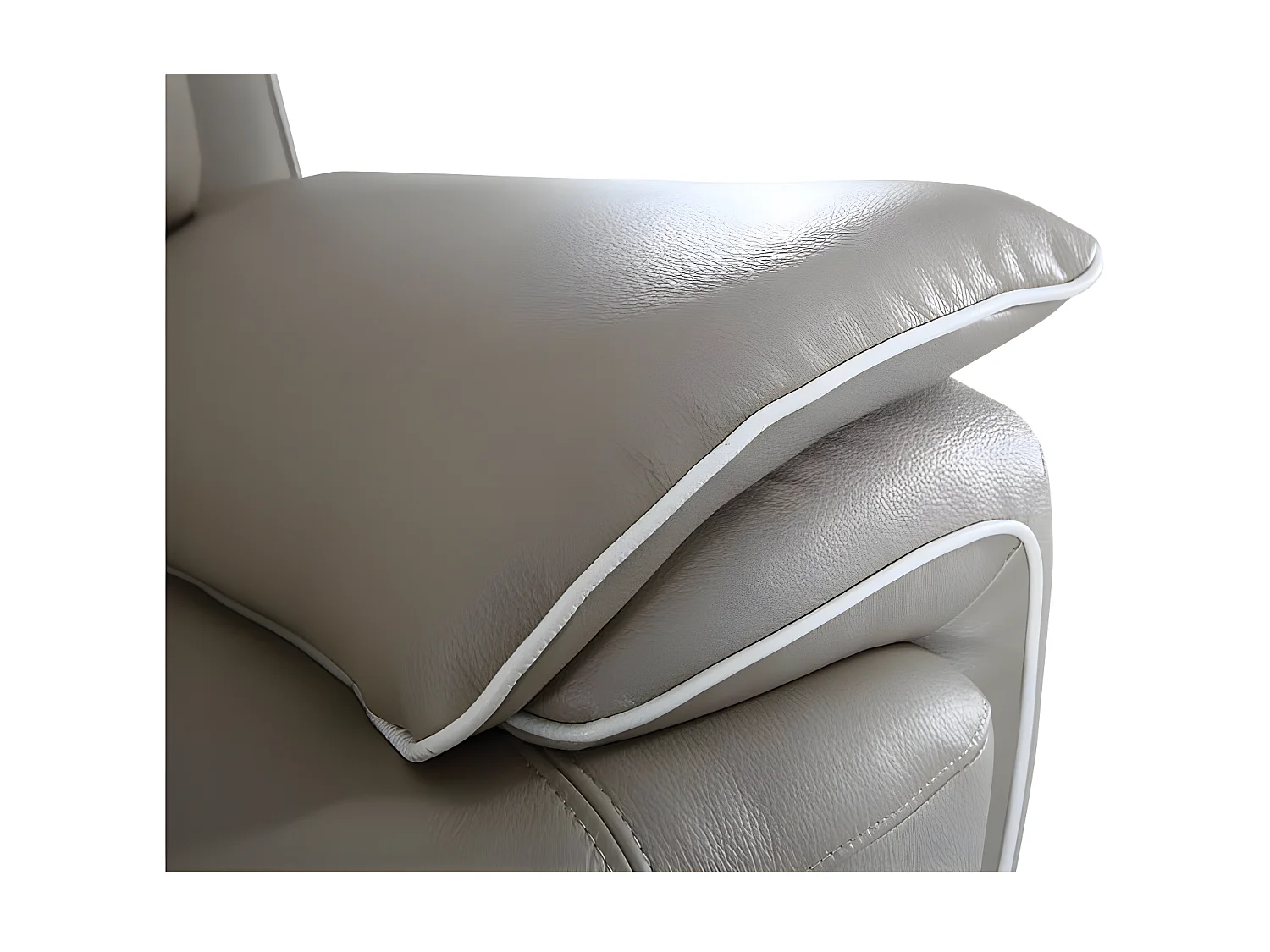 Fauteuil cuir Design MAEL Beige