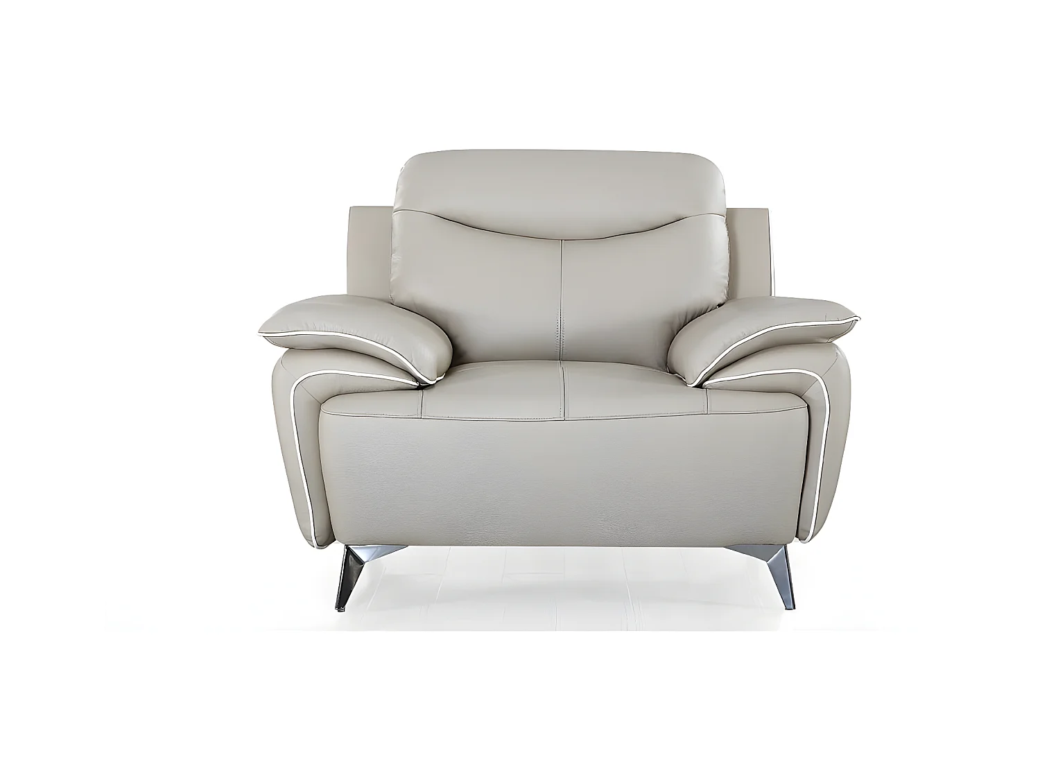 Fauteuil cuir Design MAEL Beige