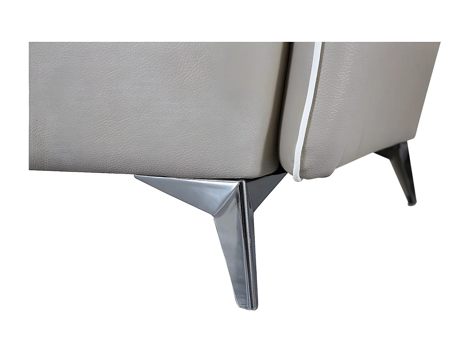 Fauteuil cuir Design MAEL Beige