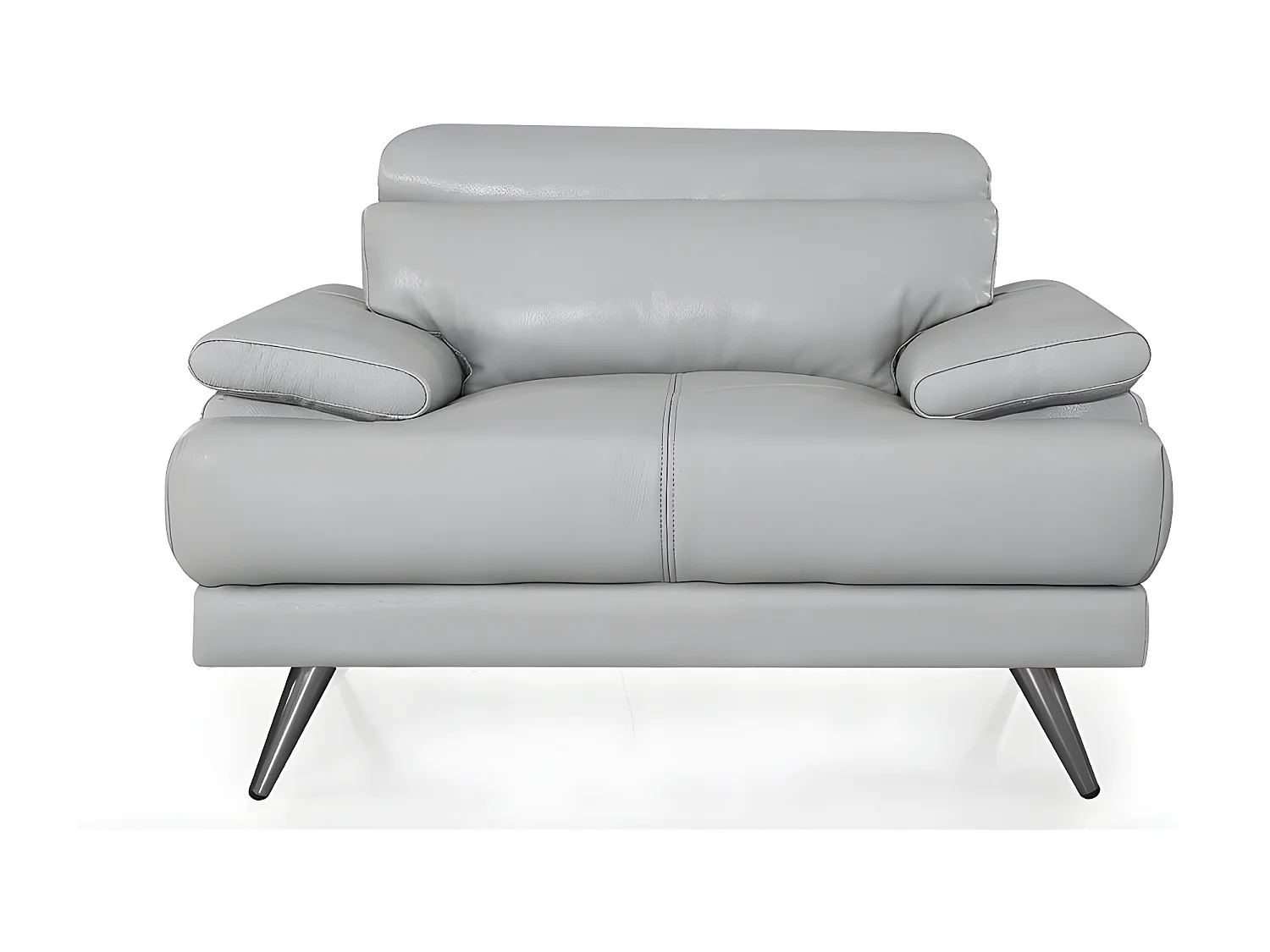 Fauteuil cuir Design LENA Gris
