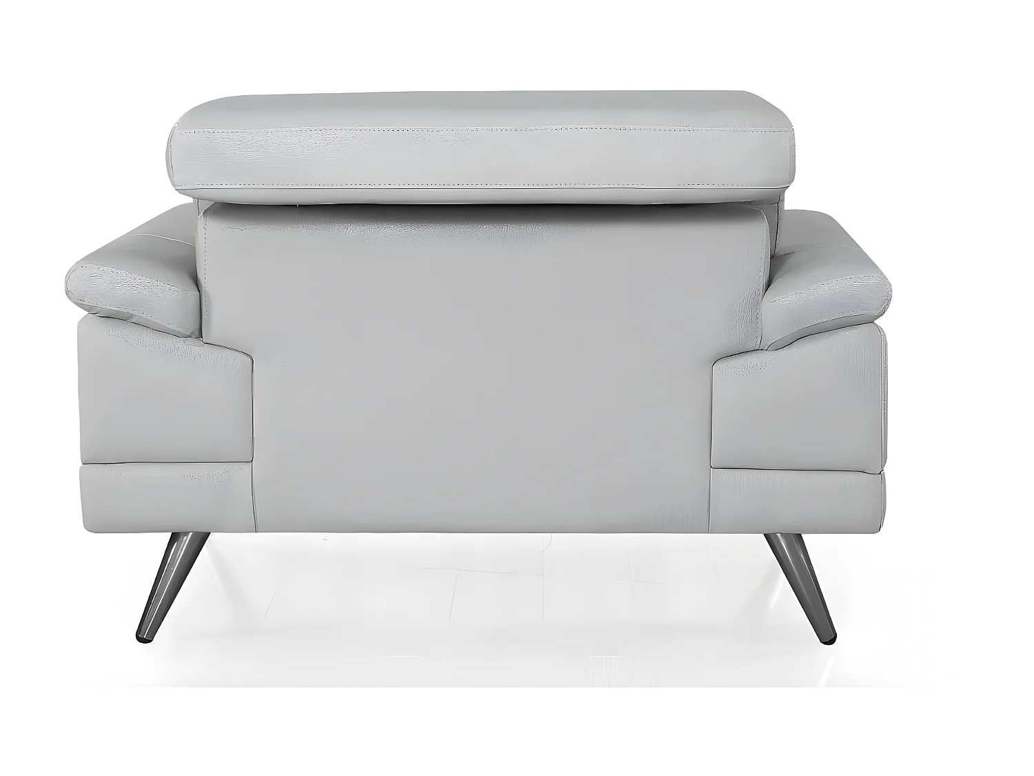 Fauteuil cuir Design LENA Gris