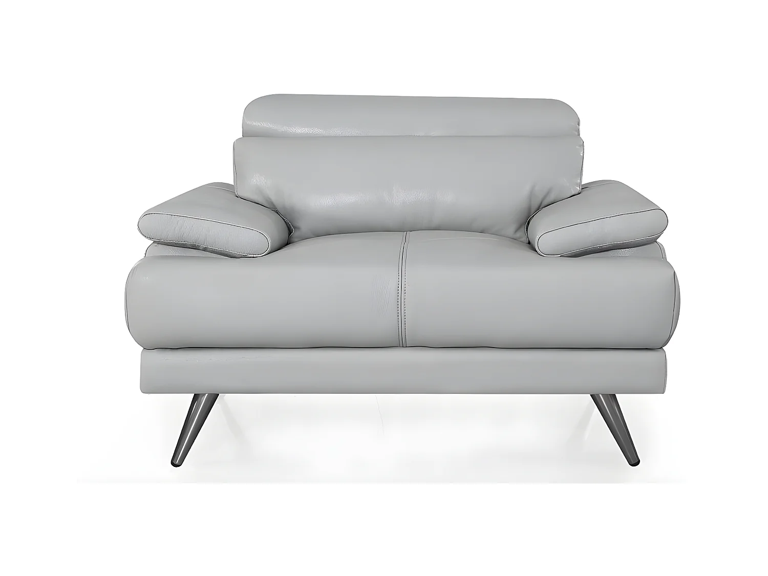 Fauteuil cuir Design LENA Gris