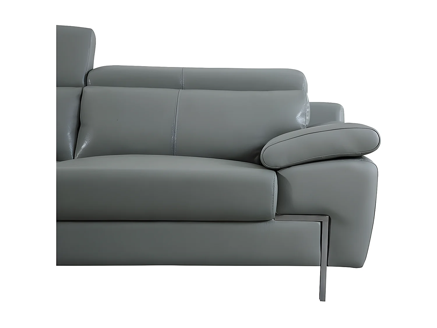 Fauteuil Cuir Design KARE Gris