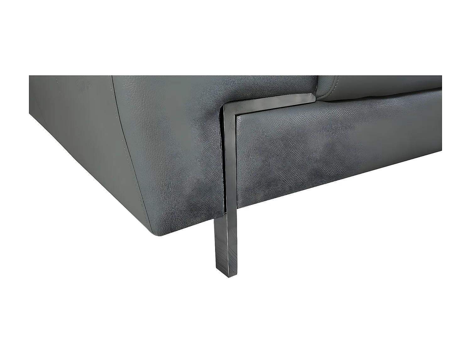 Fauteuil Cuir Design KARE Gris