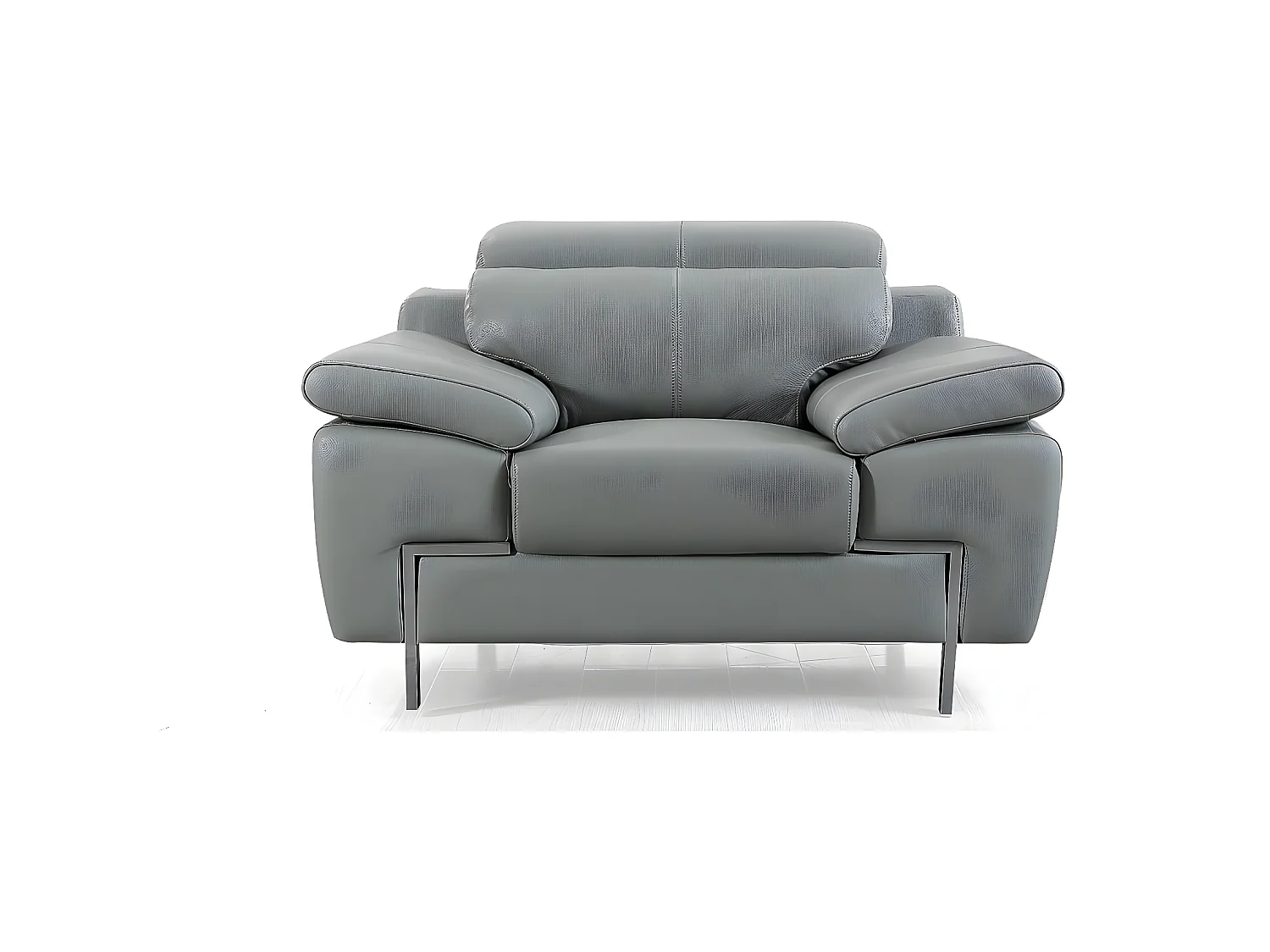 Fauteuil Cuir Design KARE Gris