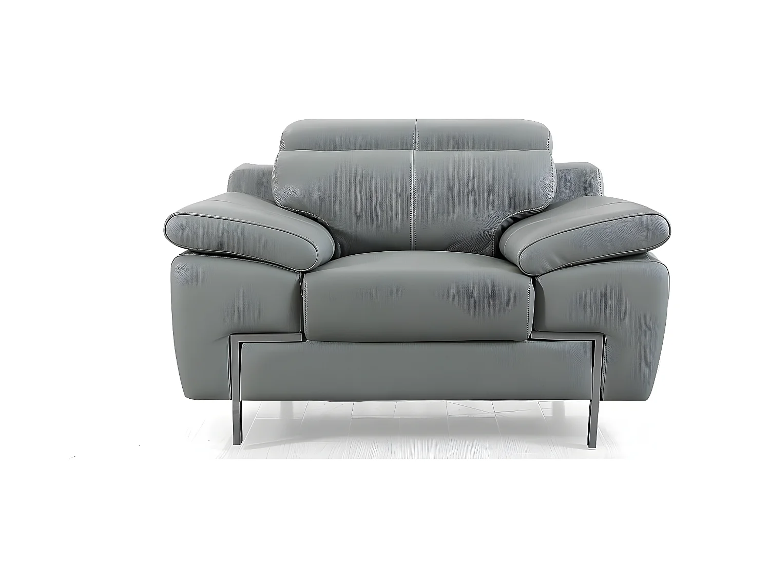 Fauteuil Cuir Design KARE Gris
