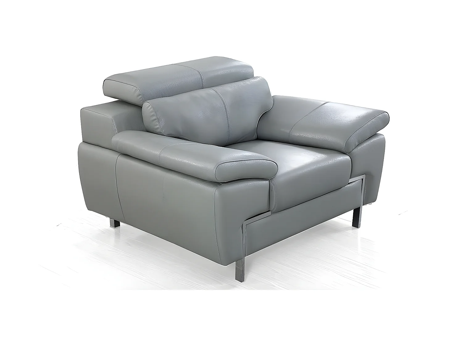 Fauteuil Cuir Design KARE Gris