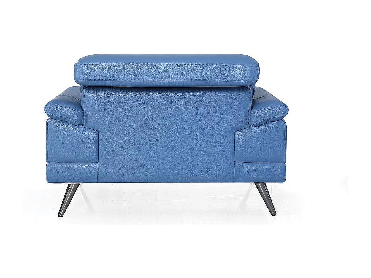Fauteuil cuir Design LENA Bleu