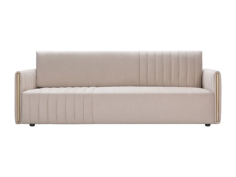 Canapé 3 places en velours PRISME - Beige