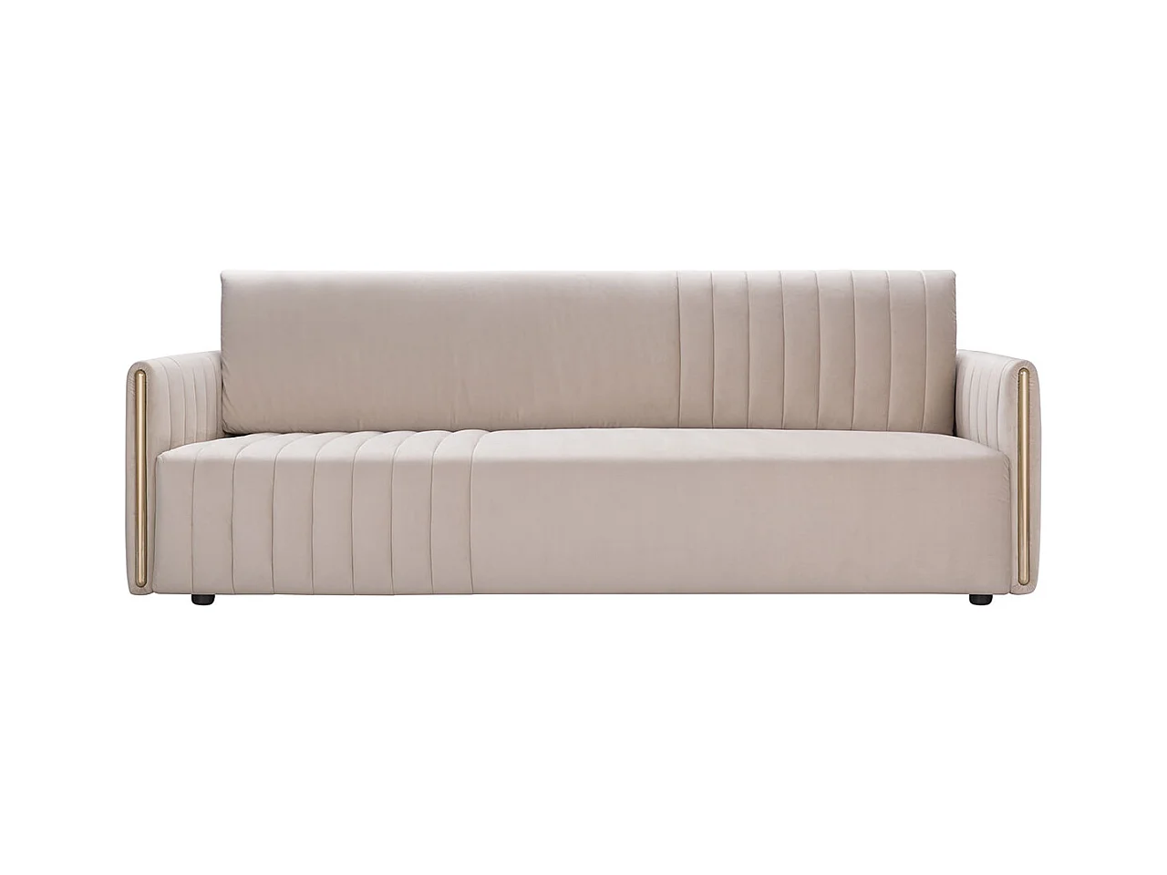 Canapé 3 places en velours PRISME - Beige