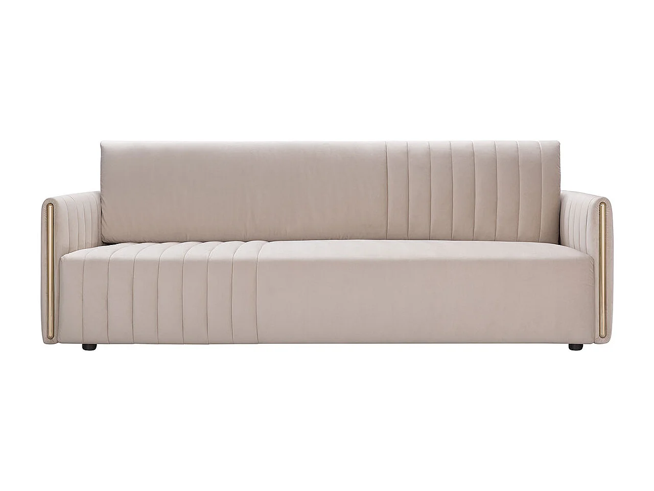 Canapé 3 places en velours PRISME - Beige