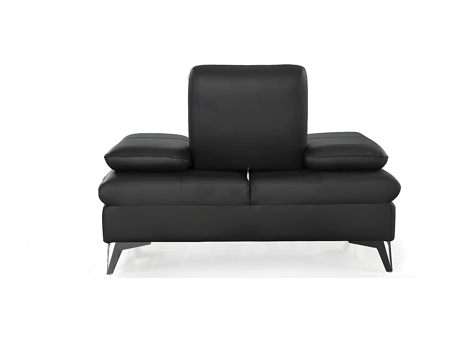 Fauteuil cuir Design  avec dossier avance-recul IRIS Noir