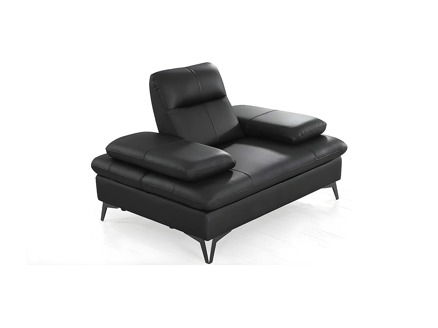 Fauteuil cuir Design  avec dossier avance-recul IRIS Noir